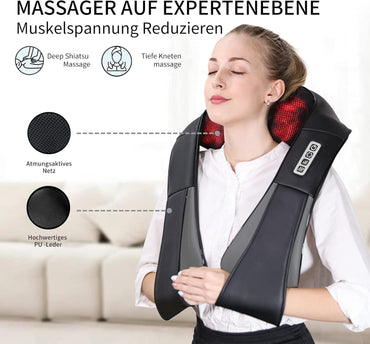 Nackenmassagegerät mit Wärme,iKristin Shiatsu Massagegerät 3D Deep Massage, avec Schmerzen am Hals,Rücken,Taille usw. Vous pourrez profiter du lit de massage de la famille des oies