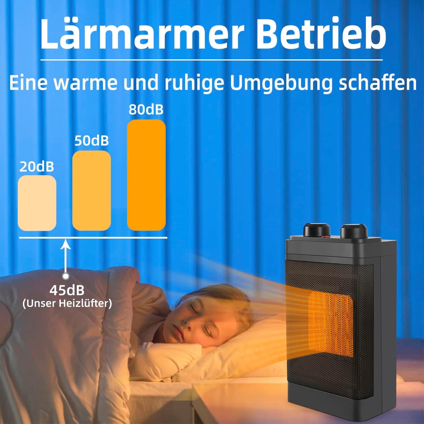 Heizlüfter energiesparend Heizung Keramik - elektrisch heizgeräte 3 Modi PTC leise heizstrahler innenraum 1500W Bad Thermostat 70° Oszillation Elektroheizer Überhitzungsschutz & Kippschutz