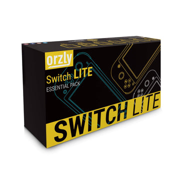 Orzly Switch Lite Case Set - Schutzhülle und Displayschutzfolie für Nintendo Switch Lite Konsole, USB-Kabel, Spielzeughalter, Griffhülle, Kopfhörerhalter, Daumengriff und mehr (Geschenkverpackung – Z&Z Edition)