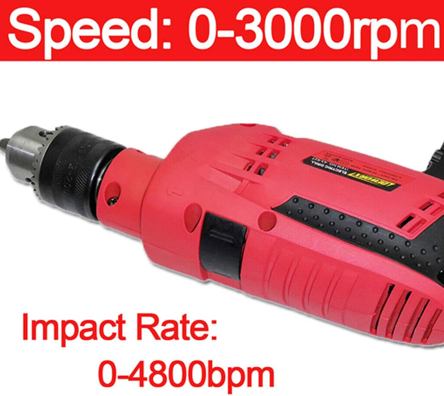 TEETOK Bohrhammer mit Schnur, 650W, Schlagbohrer, variable Geschwindigkeit, câble électrique Bohrer, sans valise