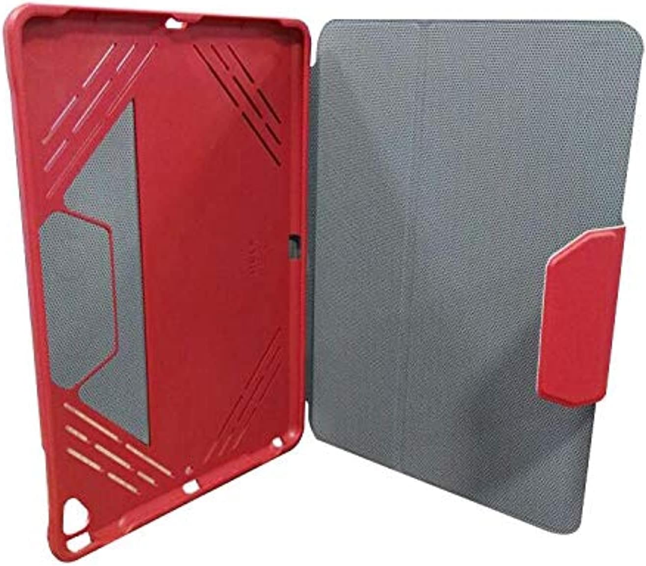 Belk 3D Smart Protection Case Schutz Hülle für iPAD 10.2 (2019) mit integriertem Apple Pencil-Halter, rot