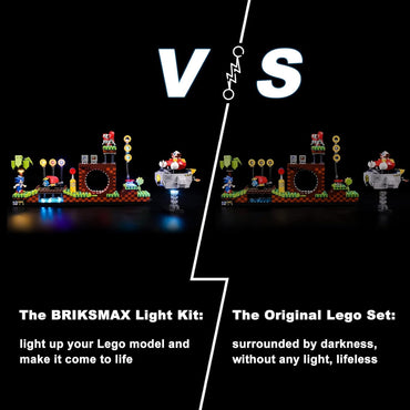 BRIKSMAX 21331 Led Beleuchtungsset für LEGO Sonic The Hedgehog-Green Hill Zone - Compatible with Lego Ideas Bausteinen Modell - Ohne Lego Set