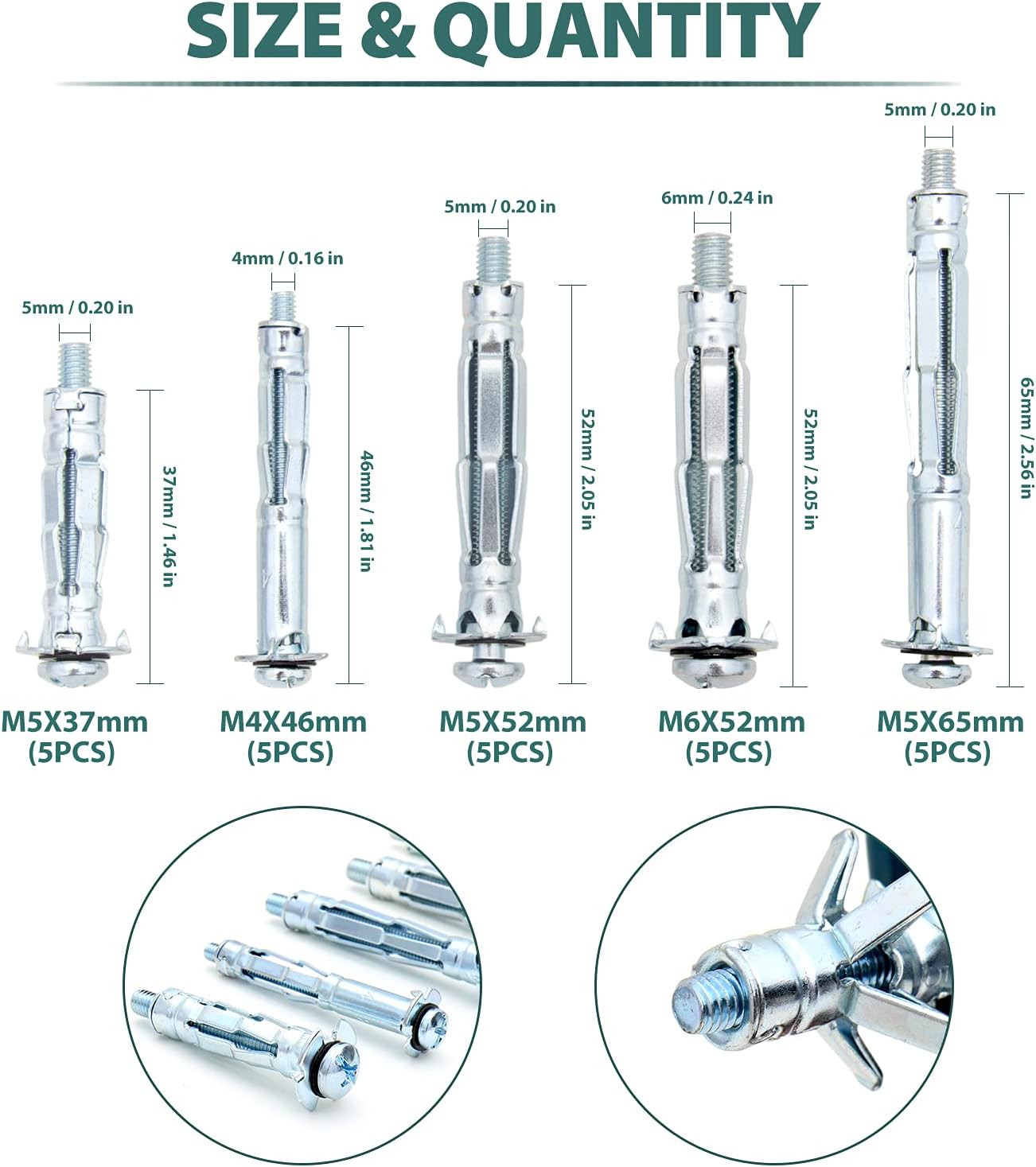 Saker Heavy Duty Gun Hollow Gecko Expansionsschrauben-Anziehwerkzeug, Anker-Metall-Setzwerkzeug-Set mit Molly-Bolzen, Montagezange für Metall-Hohlraumdübel, Hohlraumanker-Plasterkartonbefestigung
