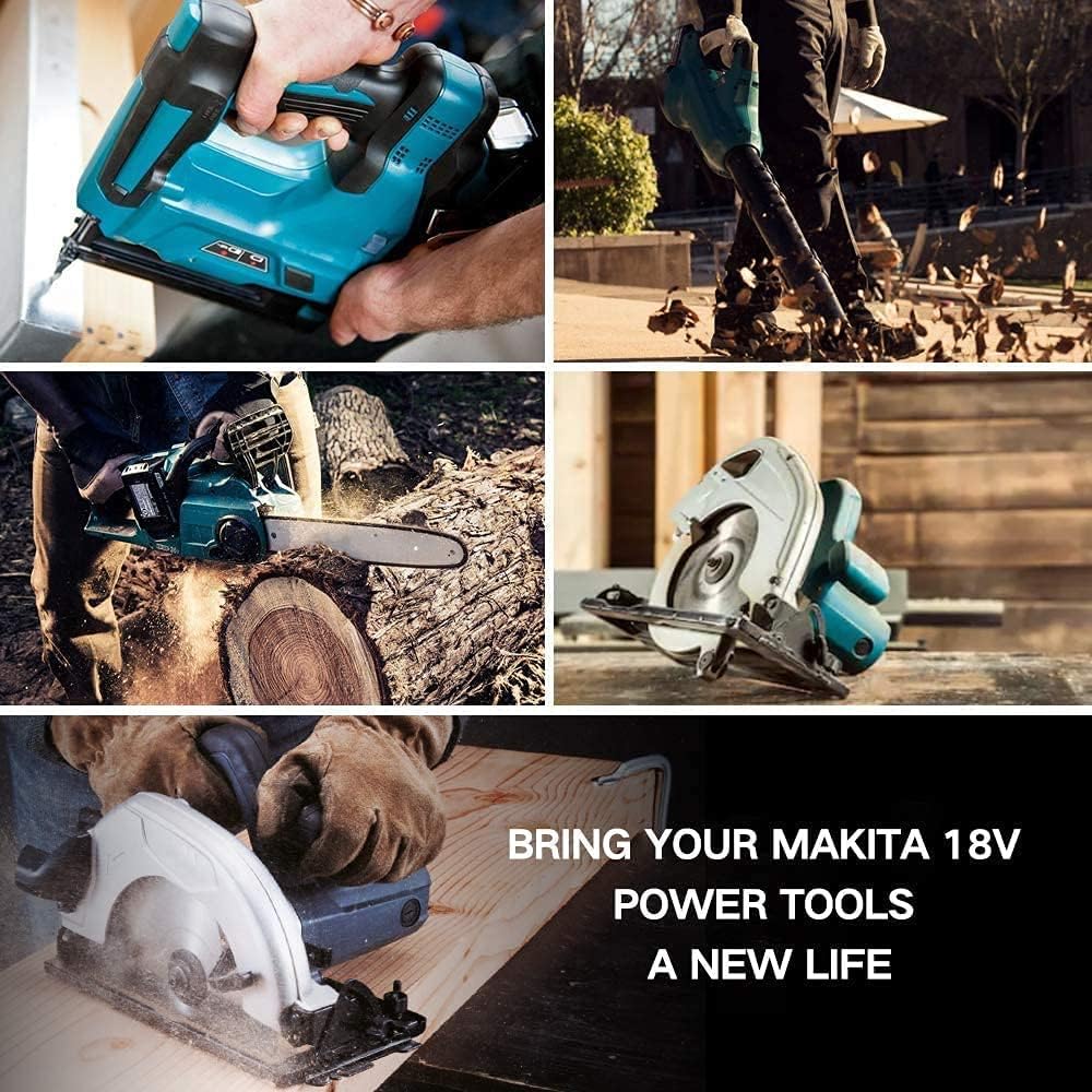 VANON BL1860B 18 V 5,5 Ah Lithium-Akku, kompatibel mit Makita 18 V Akku BL1850B BL1850 BL1830B BL1830 BL1840B BL1840 BL1860 194205-3 LXT-400 Akku-Elektrowerkzeuge