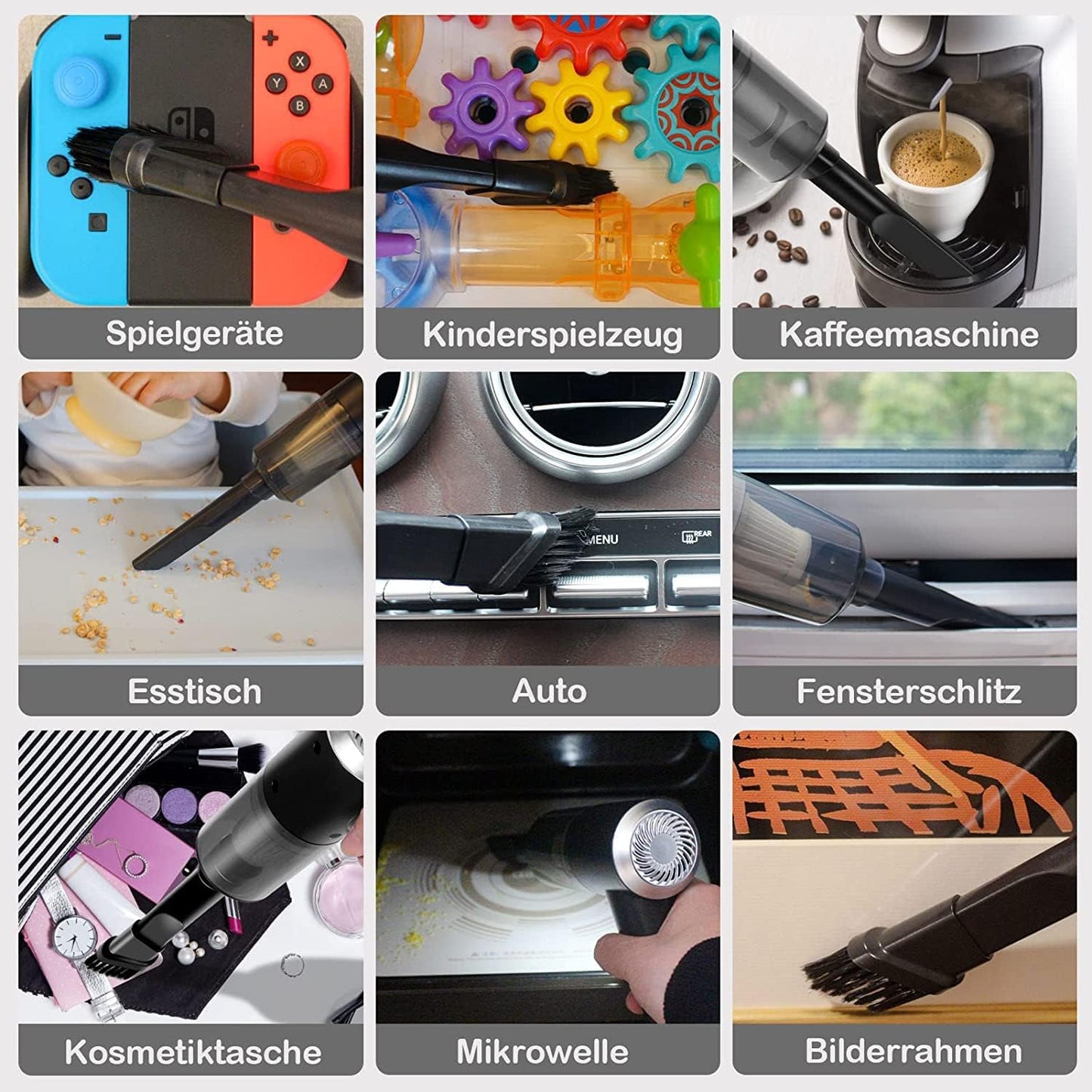 WHJC Cordless Handheld Vacuum Cleaner 9000Pa USB Rechargeable Portable Lightweight 4000mAh Wet and Dry Hand Vacuum for Car Home Kitchen Pet Hair
