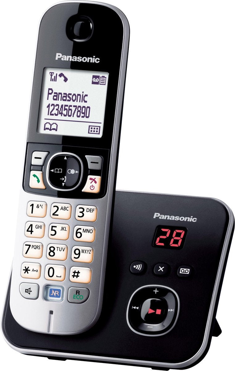 Panasonic KX-TG6821GB – Einzelnes DECT-Telefon – Anrufbeantworter – Schwarz