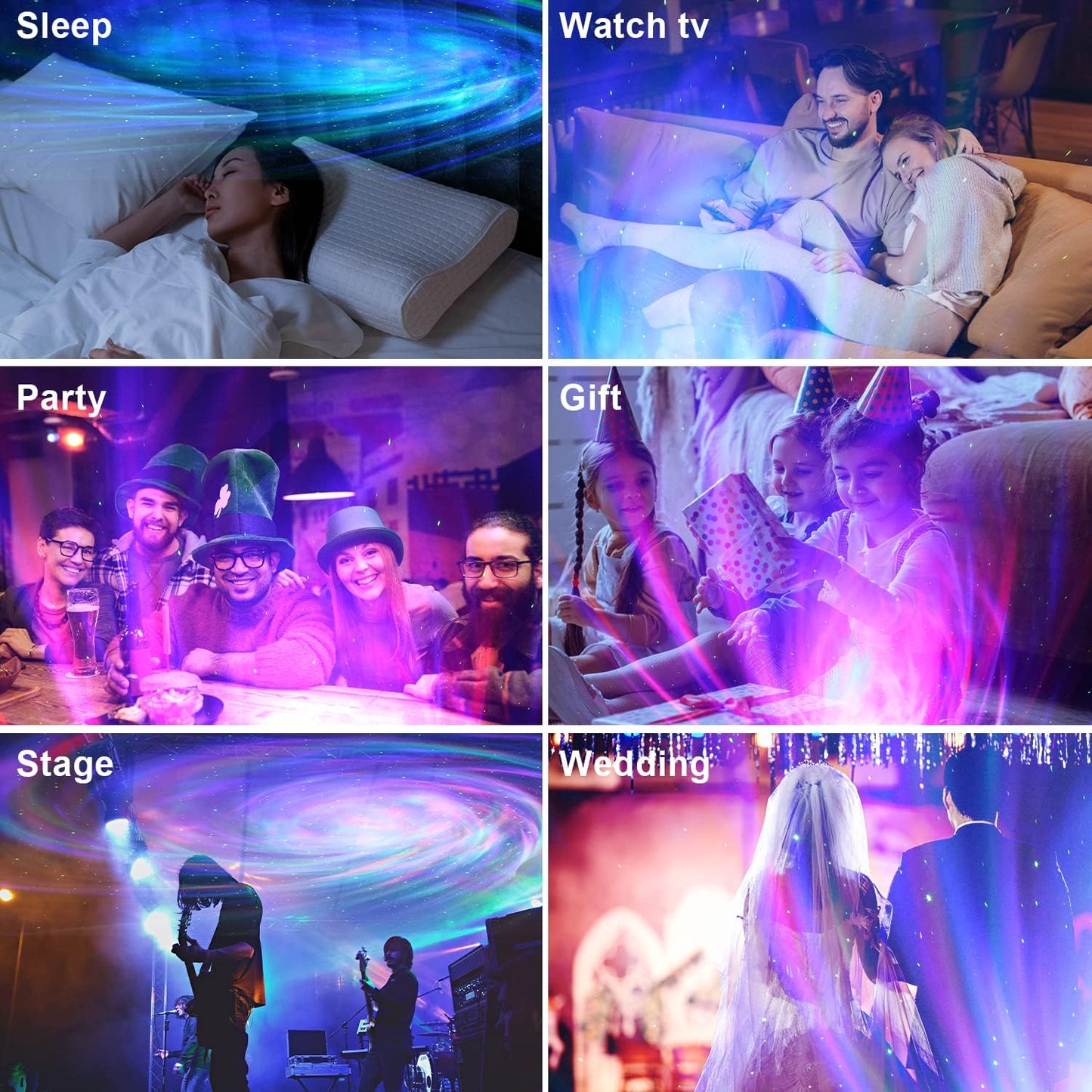 Projecteur arrière + projecteur Aurora, projecteur de veilleuse Galaxie 2 en 1, minuterie intégrée, haut-parleur Bluetooth, éclairage intégré, projecteur de lumière pour enfants, enfants, adolescents, enfants, enfants, filles, décoration intérieure