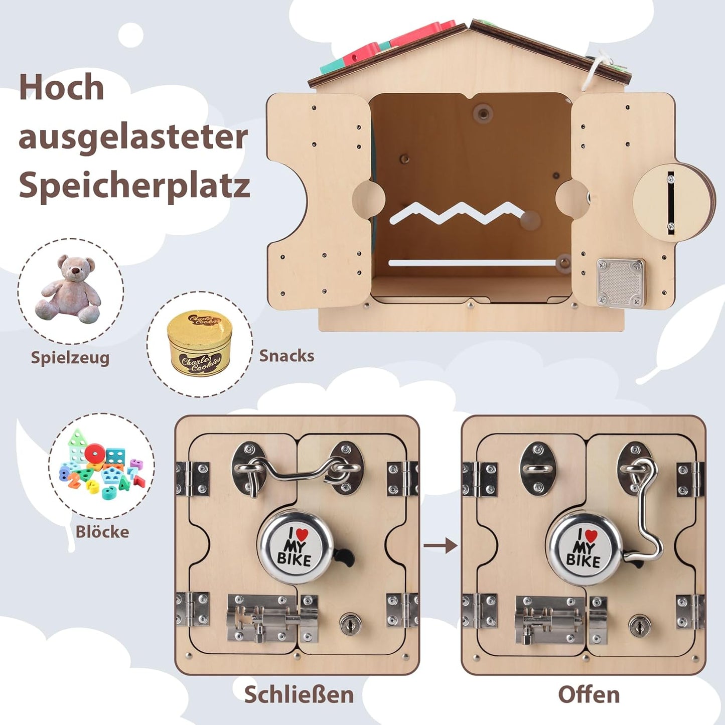 Ryosee Montessori Spielzeug Busy Board Lernen Sortierspiel Magnete Kinder lernspiele