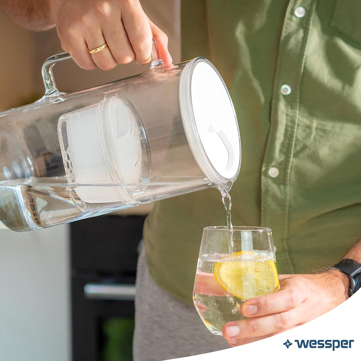 Wessper Wasserfilter Kartusche Kompatibel mit Brita Maxtra Wasser Kanne, Filter mit Aktivkohle und Lonenaustauscherharz, Wasserfilterkatuschen - 6 Pack