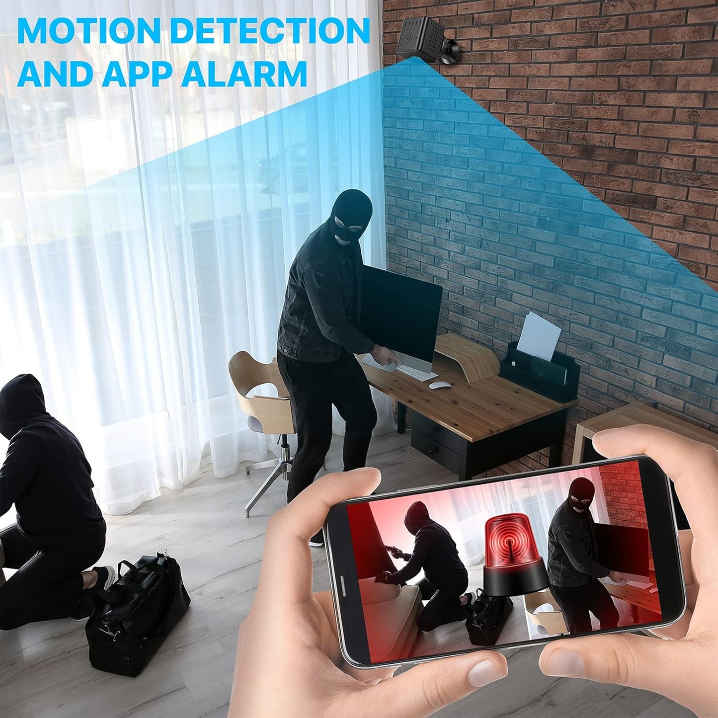 WiFi-Mini-Kamera, kabellos, 1080P HD, winzige Überwachungskamera, versteckt mit 32G SD-Karte, Nachtsicht-Bewegungserkennung für das Home Office