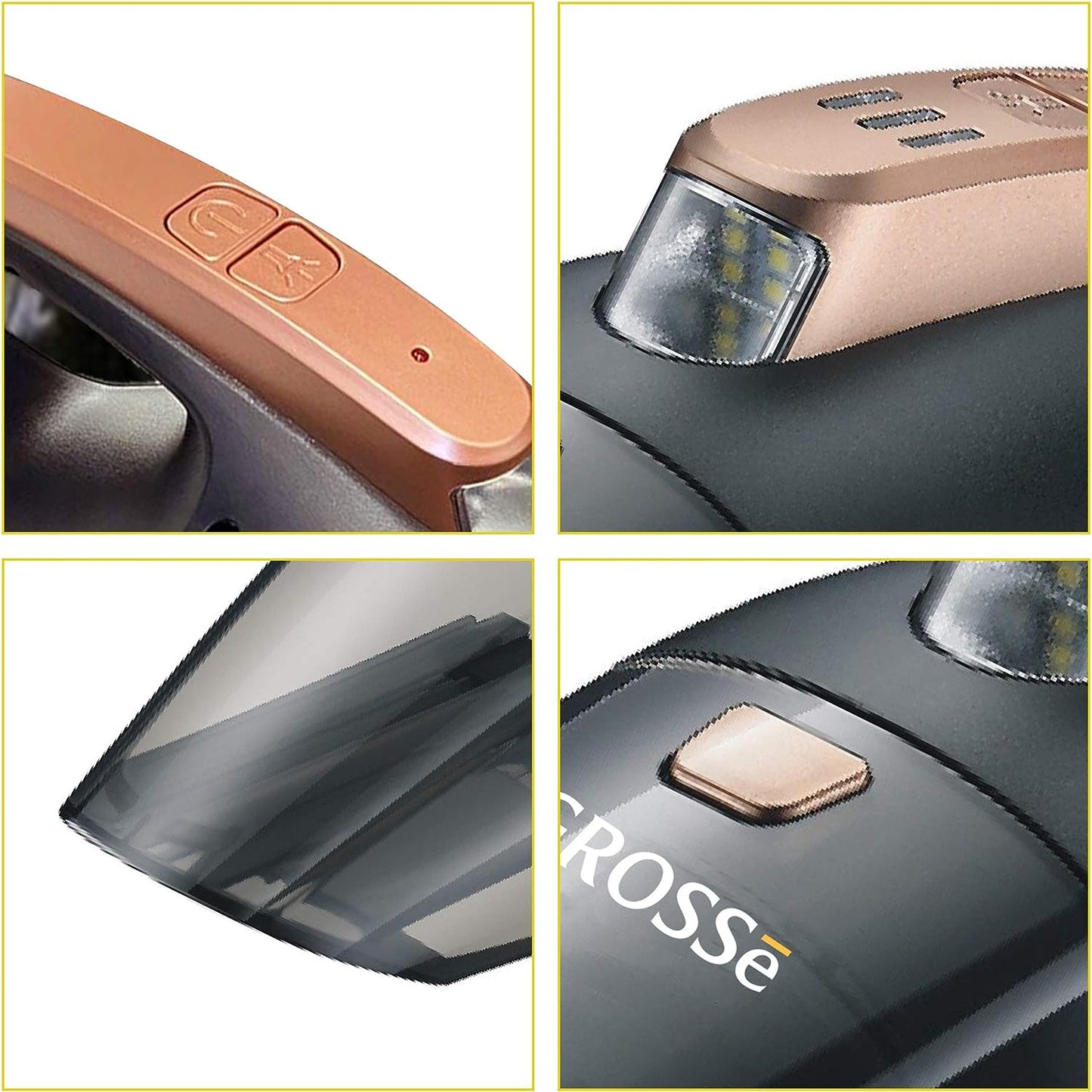 GROSSē 12 V DC Hand-Auto-Staubsauger für trockenes, nasses Auto, 150 W, 6000 PA, leistungsstark, tragbar, Schwarz, Weiß