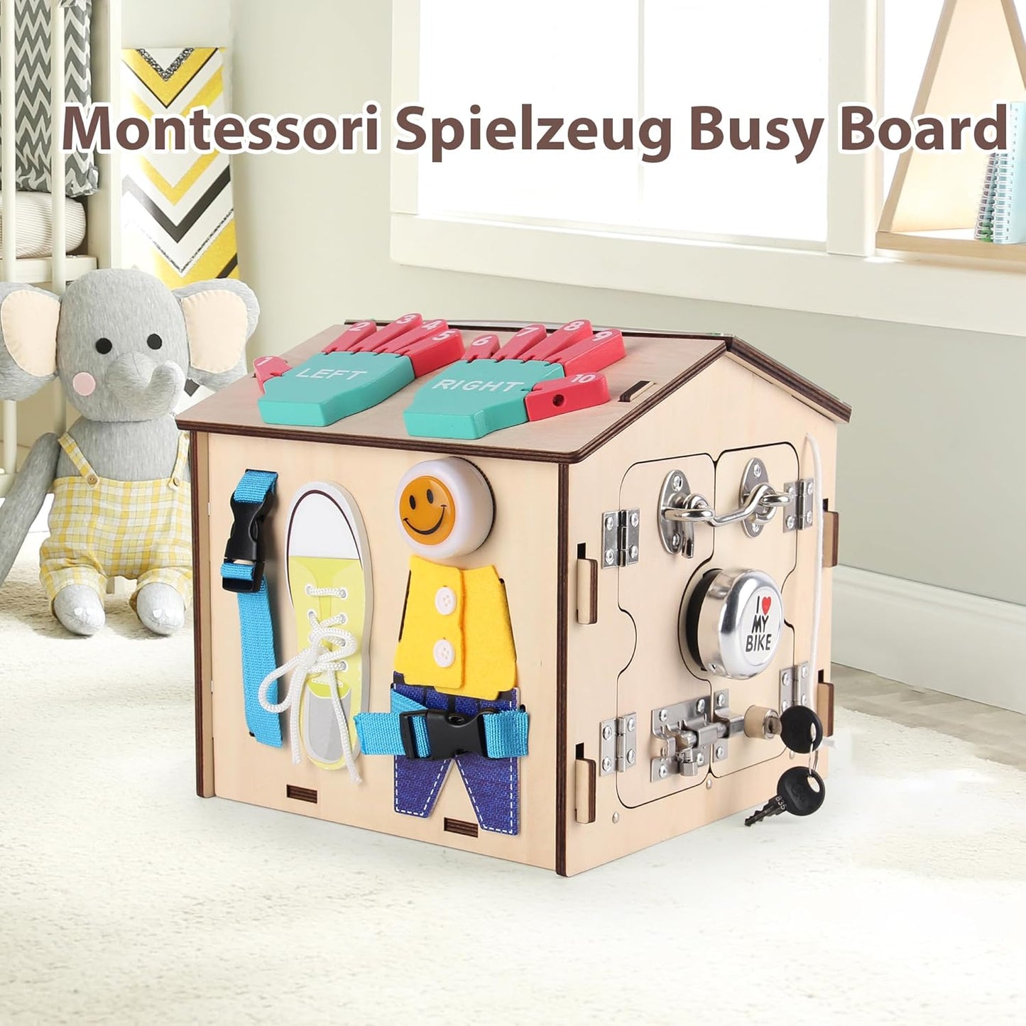 Ryosee Montessori Spielzeug Busy Board Lernen Sortierspiel Magnete Kinder lernspiele