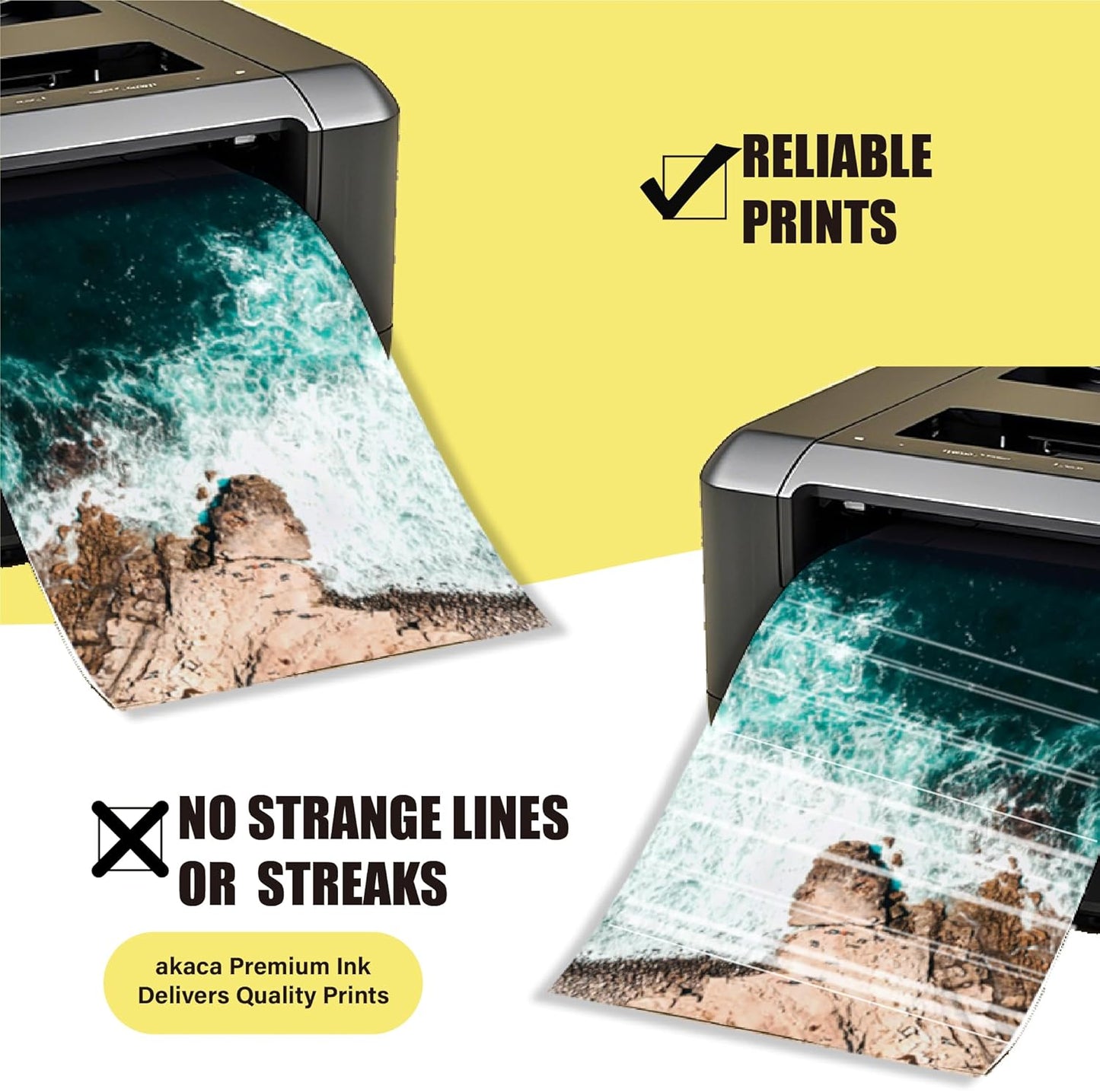 akaca 4 Pcs 903XL Druckerpatronen Kompatibel mit HP 903 903XL Patronen (1 Schwarz, 1 Cyan, 1 Magenta, 1 Gelb), für HP Officejet 6950, OfficeJet Pro 6960, 6970