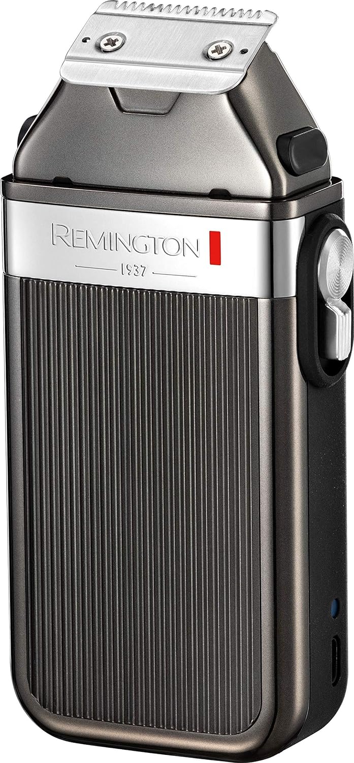 Remington Heritage MB9100 Barttrimmer Herren Retro Design Haarschneidemaschine Bartschneider hochwertige Edelstahlklingen, USB-Ladefunktion, 8 Aufsteckkämme (1.5-15mm), Netz-/Akkubetrieb