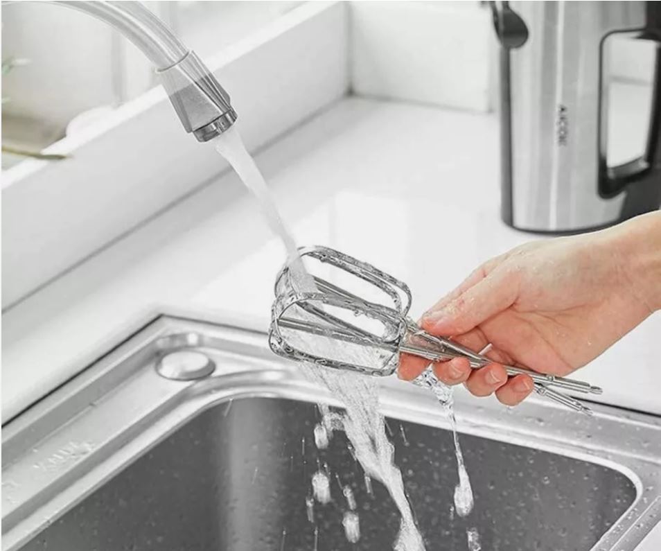 AICOK Elektrischer Handmixer, 6 Geschwindigkeiten, Ein-Knopf-Auswurfdesign