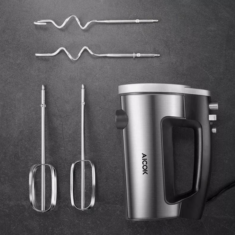 AICOK Elektrischer Handmixer, 6 Geschwindigkeiten, Ein-Knopf-Auswurfdesign