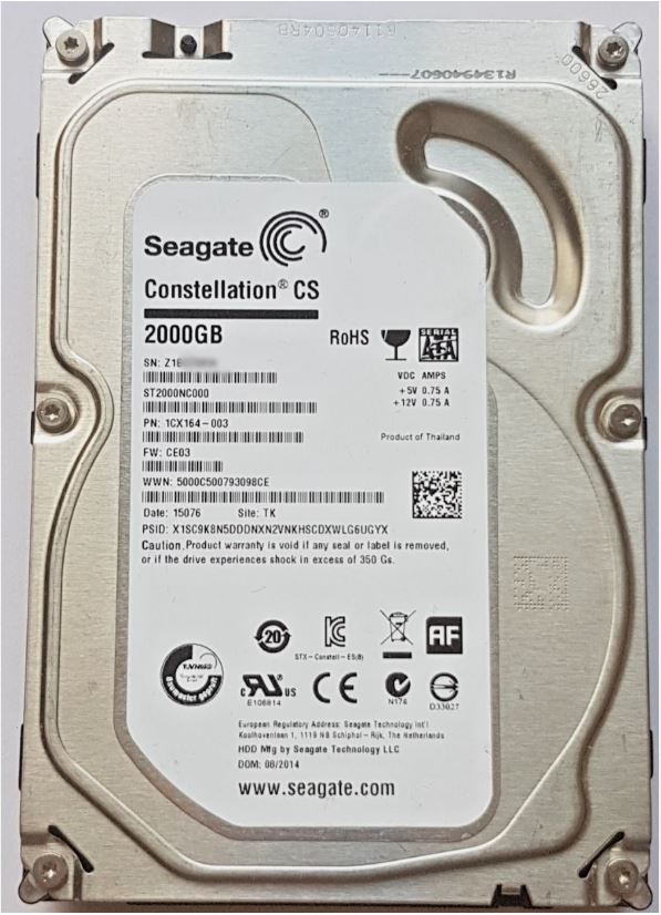 2 TB SATA Seagate Constellation CS ST2000NC000 7200rpm 64MB HDD 3,5" Festplatte