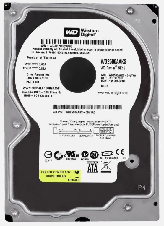 Western Digital WD2500AAKS 250GB SATA HDD