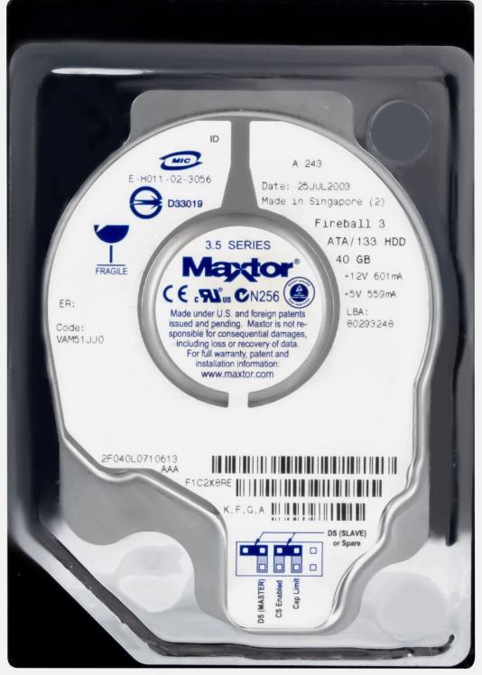 Maxtor Fireball 40GB SATA HDD