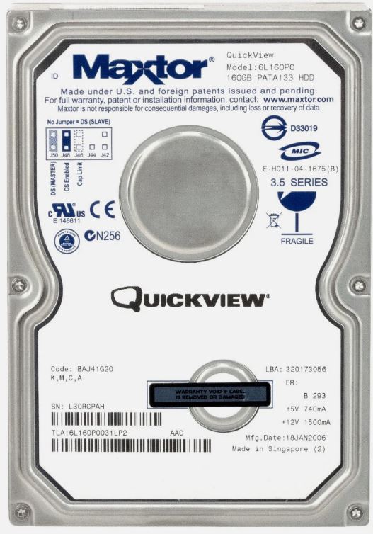 Maxtor DiamondMax Plus 9 160GB SATA HDD