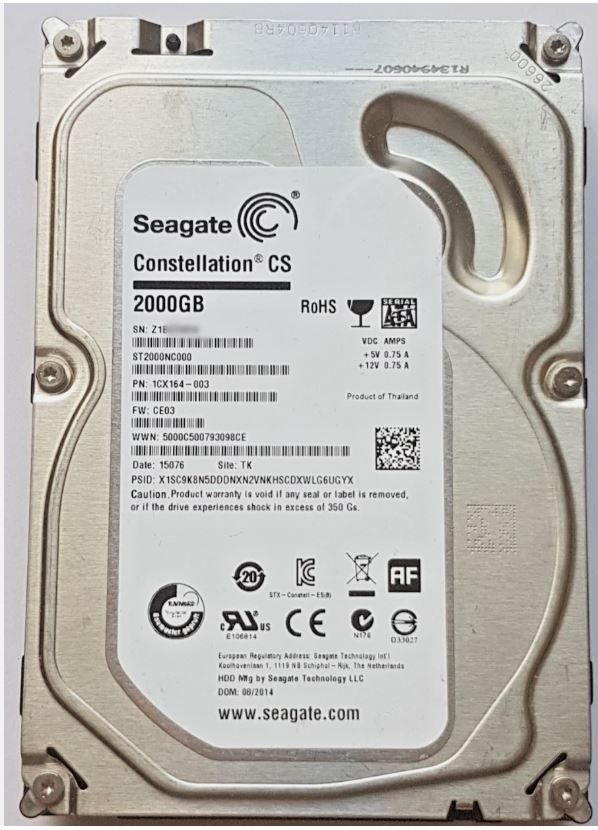 2 TB SATA Seagate Constellation CS ST2000NC000 7200rpm 64MB HDD 3,5" Festplatte
