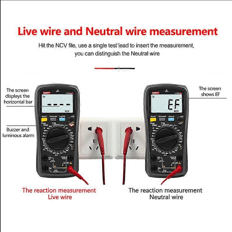 UNI-T UT890 PRO Digitalmultimeter DC/AC Strommessgerät Voltmeter True RMS Tester Frequenzmessgerät Temperatur Kapazitätstest