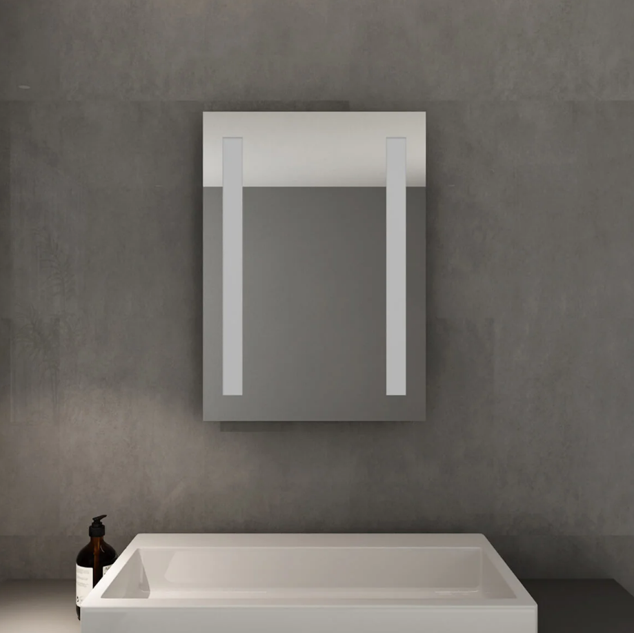 SONNI Badezimmer LED Spiegel Badspiegel mit Beleuchtung Wandschalter 45x60cm GTBM003B