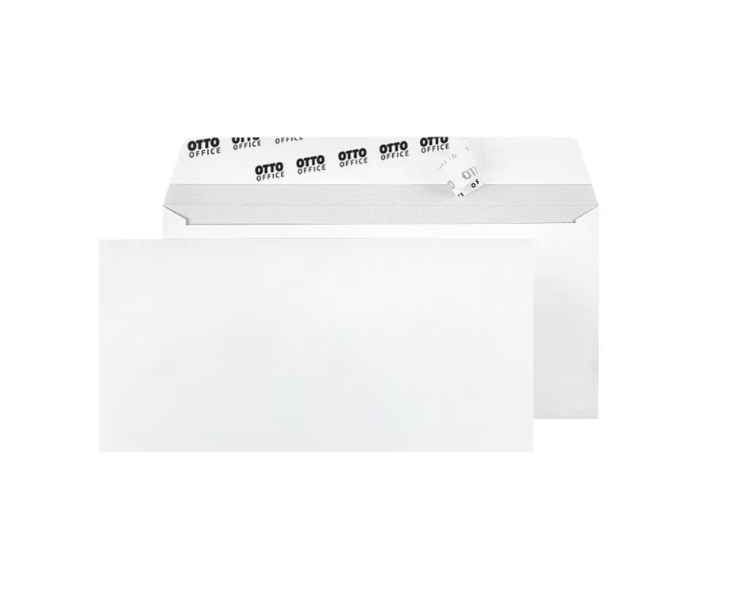 Briefumschläge OTTO Office, DIN long 80 g/m² sans fenêtre, demi-teinte - 1000 pièces