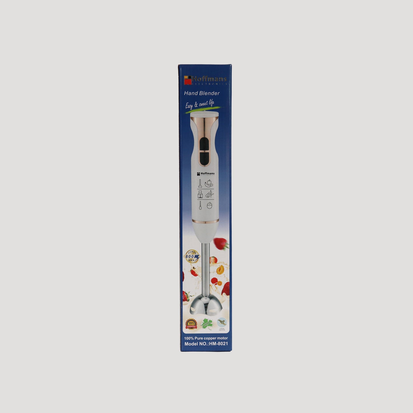 HOFFMANS HM-8021 Stabmixer Handmixer 800W weiß