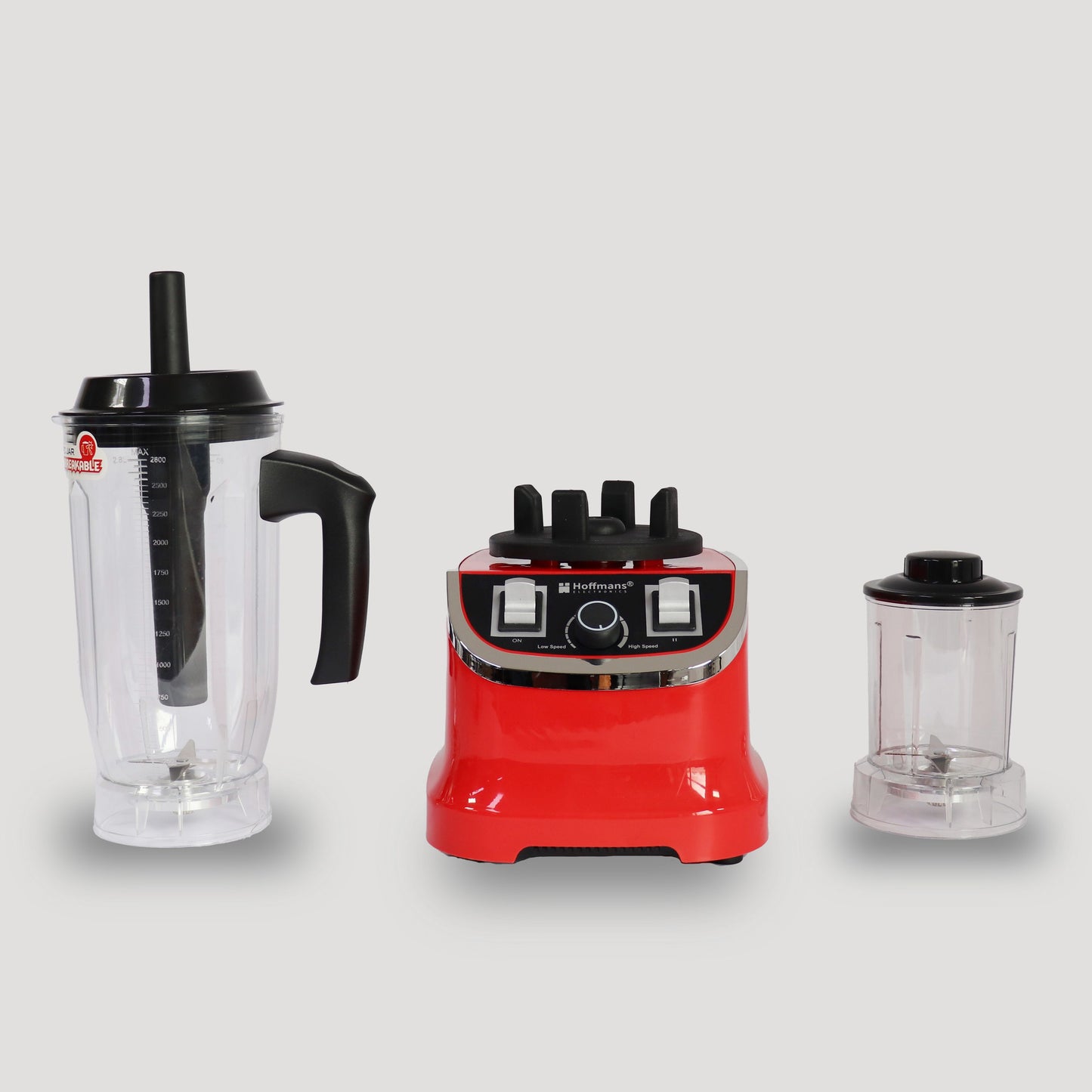 HOFFMANS HM-2081 Küchenmaschine multifunktional 9000W 2.8 L Standmixer inklusive Kaffeemühle Rot