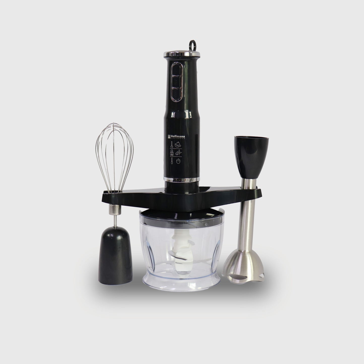 HOFFMANS HM-8029 Stabmixer Set 5 in 1 1000W Multifunktional Handmixer Pürierstab Schneebesenl Blender