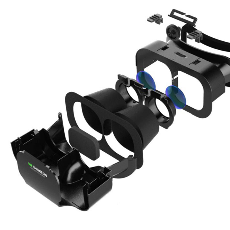 Virtual-Reality-Headset mit 3D-Brille, Virtual-Reality-Headset für Virtual-Reality-Spiele und 3D-Filme
