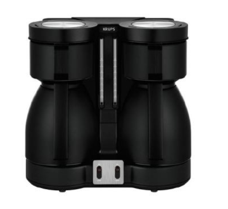Krups KT8501 Double machine à café Duothek Thermo, noir