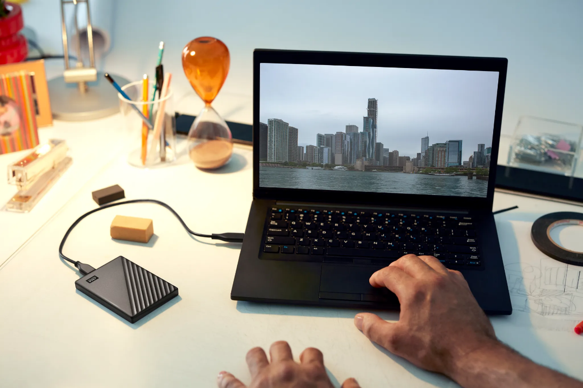 Western Digital My Passport™, 1 TB, USB 3.2 Gen 1 Hard Disk Drive, 2,5 Zoll, Schwarz