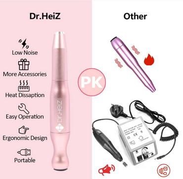 Dr.HeiZ 6 in 1 Professioneller Nagelfeilenbohrer Elektrischer Mini-Nagelpolierer