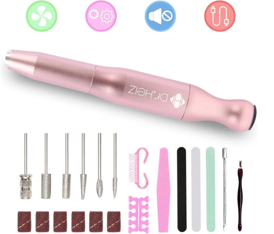 Dr.HeiZ 6 in 1 Profi-Nagelpolierer, elektrischer Mini-Nagelpolierer