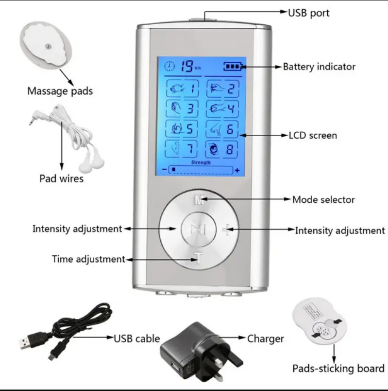 AS1088 Mini-TENS-GERÄT/Elektronisches Pulsmassagegerät/Elektrisches Muskelmassagegerät