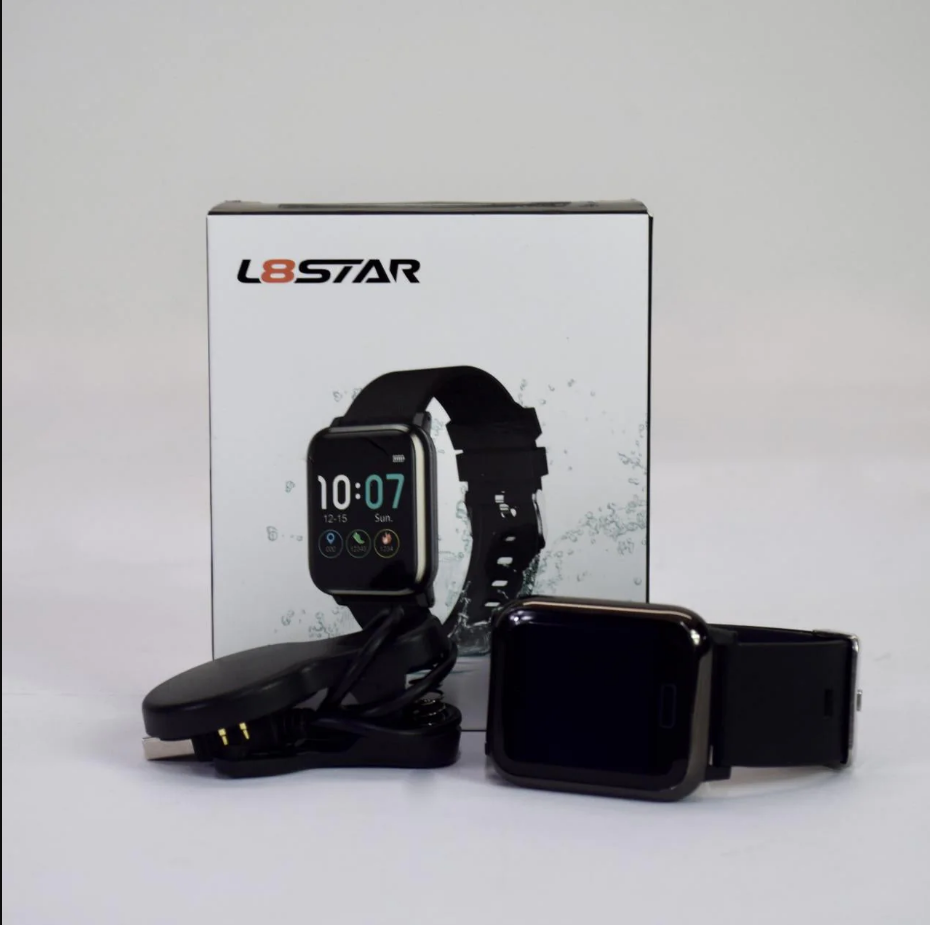 L8Star Smartwatch Schwarz
