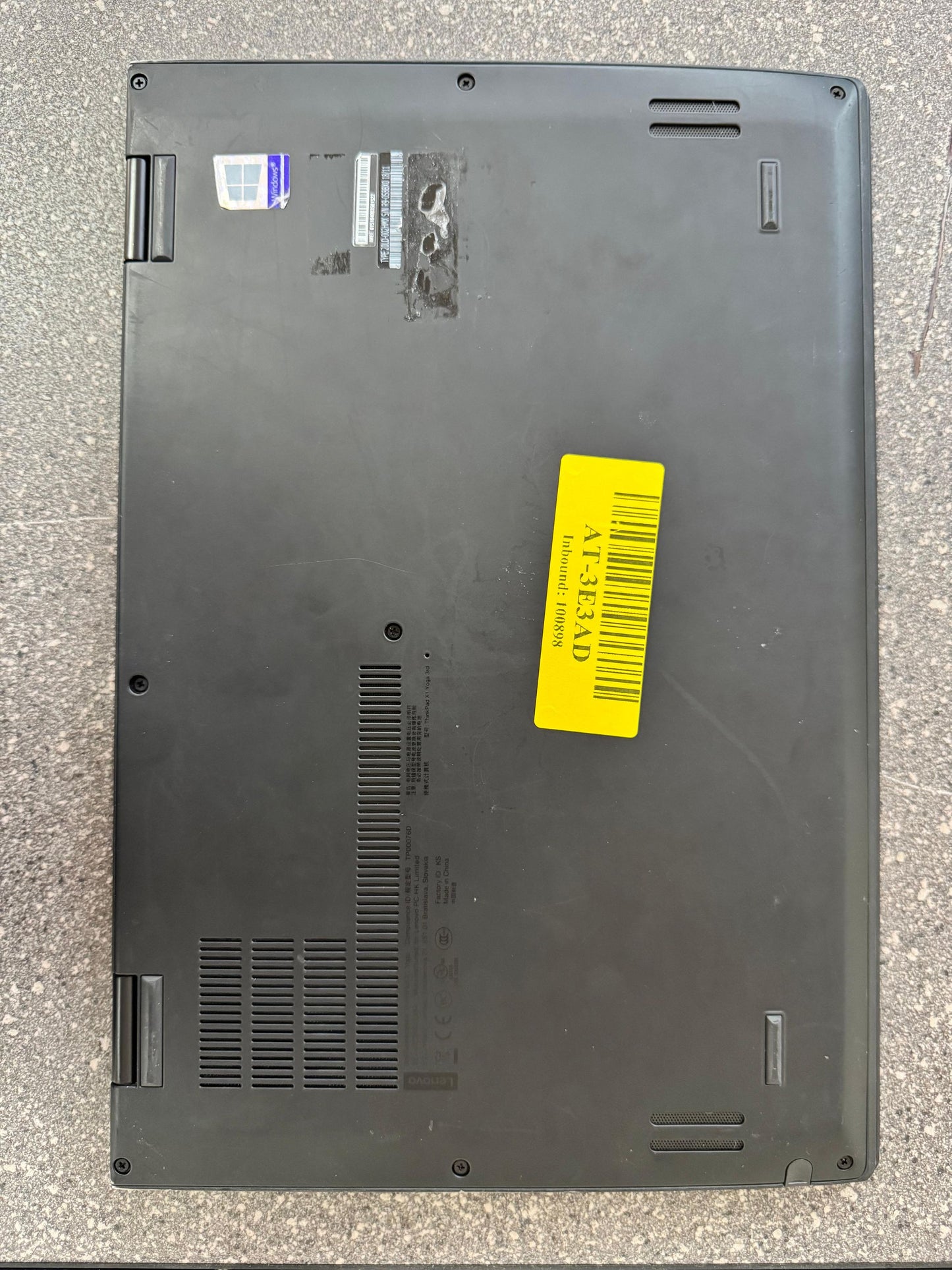 Lenovo Thinkpad X1 Yoga Intel(R) Core(TM) i5-8250U CPU @ 1.60GHz 1600 MHz 65W Lenovo Charger