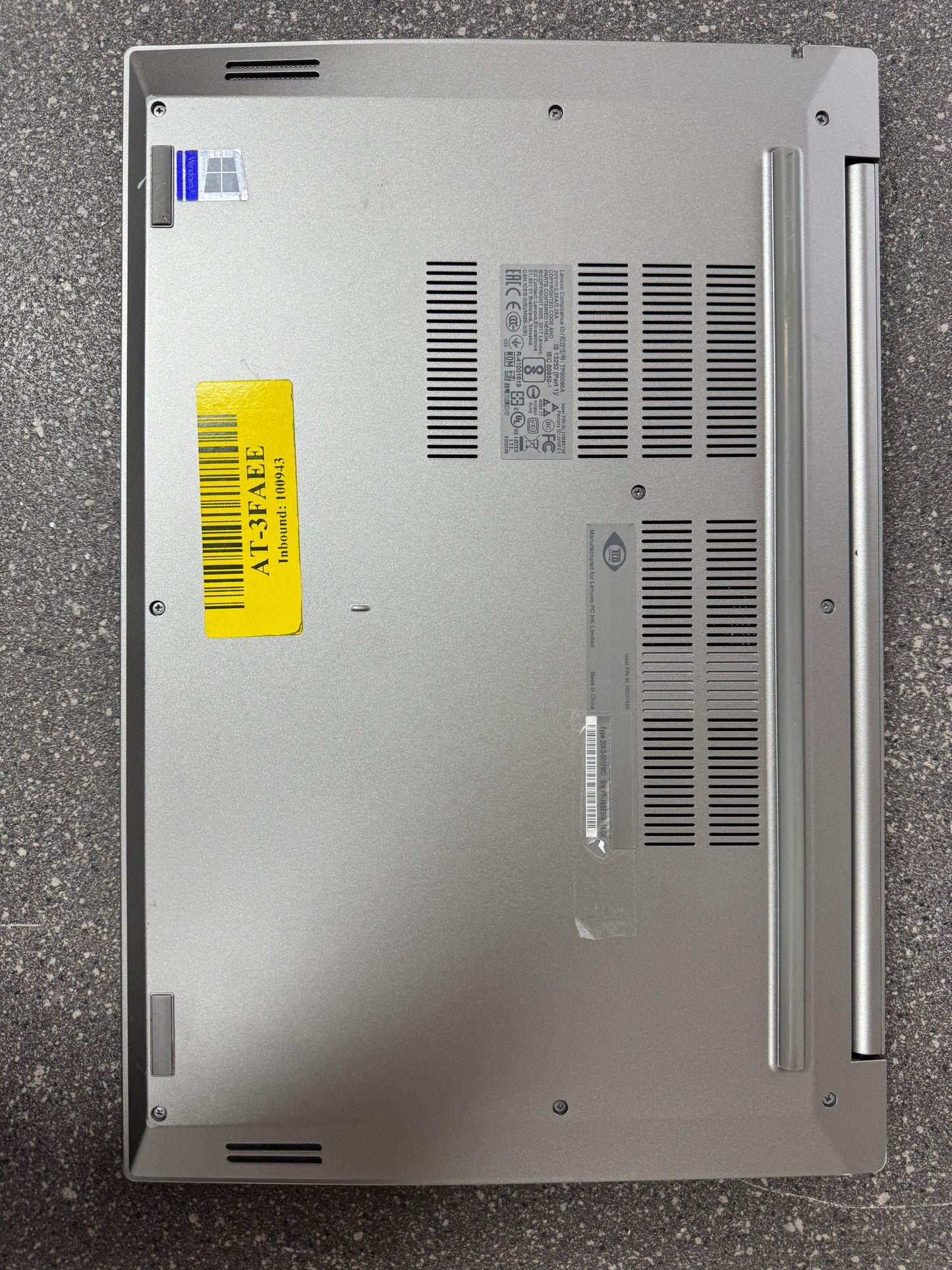 Lenovo ThinkPad E580 i5-8250U CPU @ 1.60GHz 1600 MHz RAM 8GB SSD 256GB