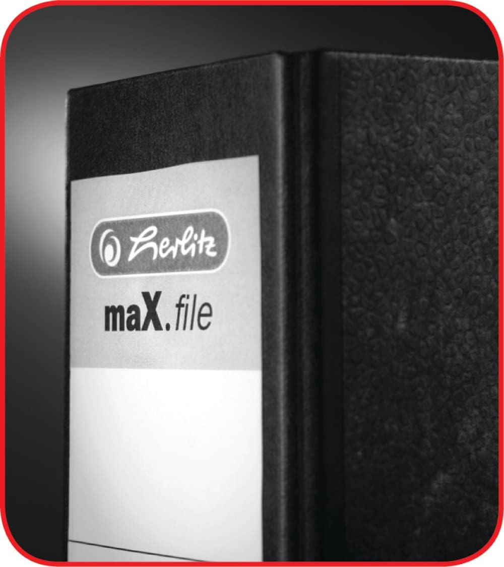10 X Herlitz 5480801 Ordner max.file protect A4 (8 cm mit Schutzschild) schwarz