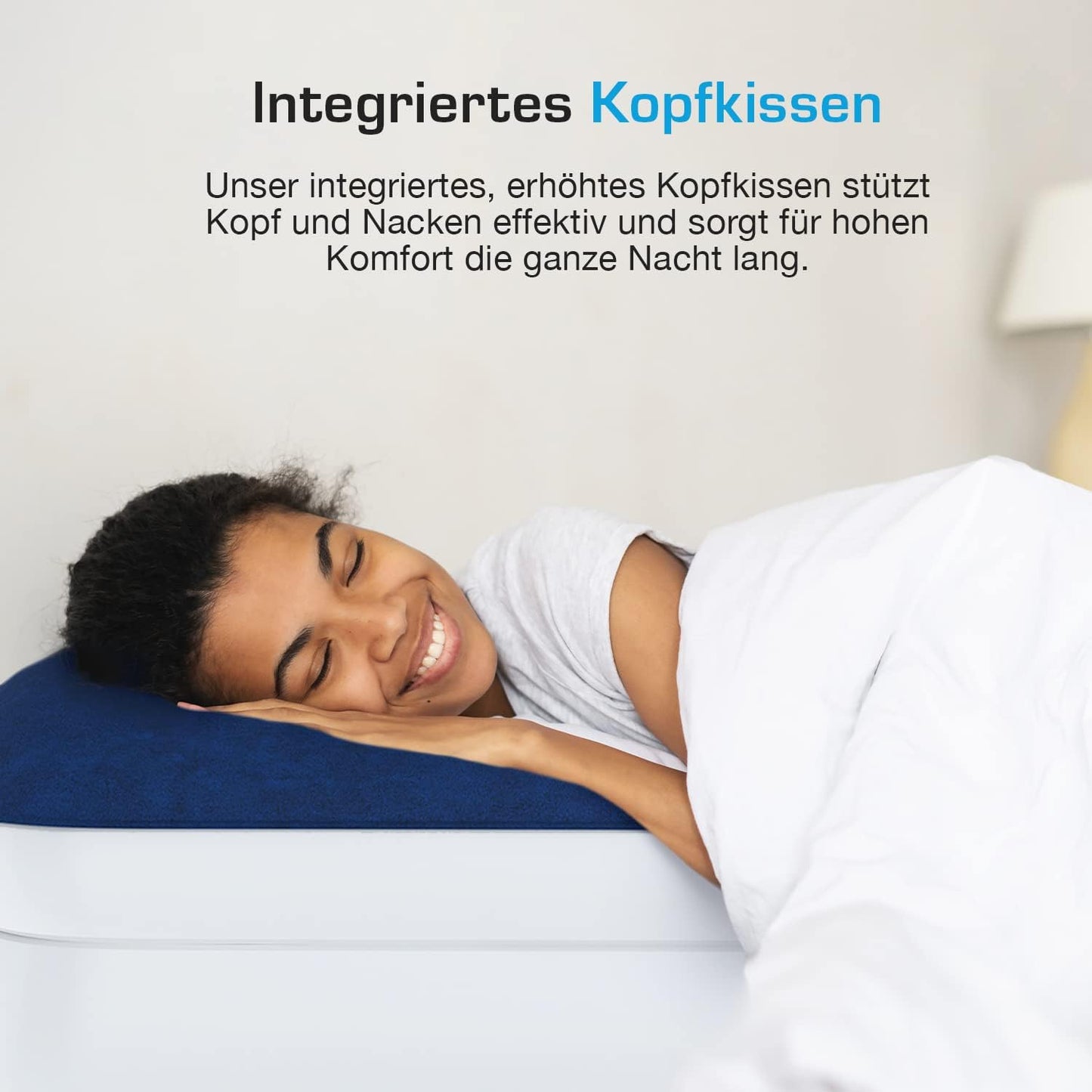Active Era Luxus Luftbett 2 Personen, mit eingebauter elektrischer Pumpe & integriertem Kissen, 203 x 152 x 56cm