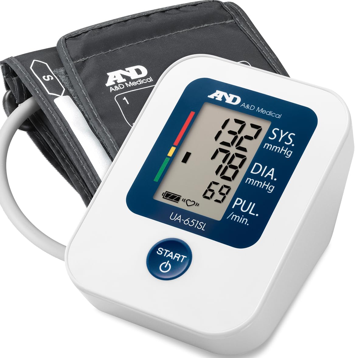 A&D Medical UA-651SL Oberarm-Blutdruckmessgerät mit großer Manschette