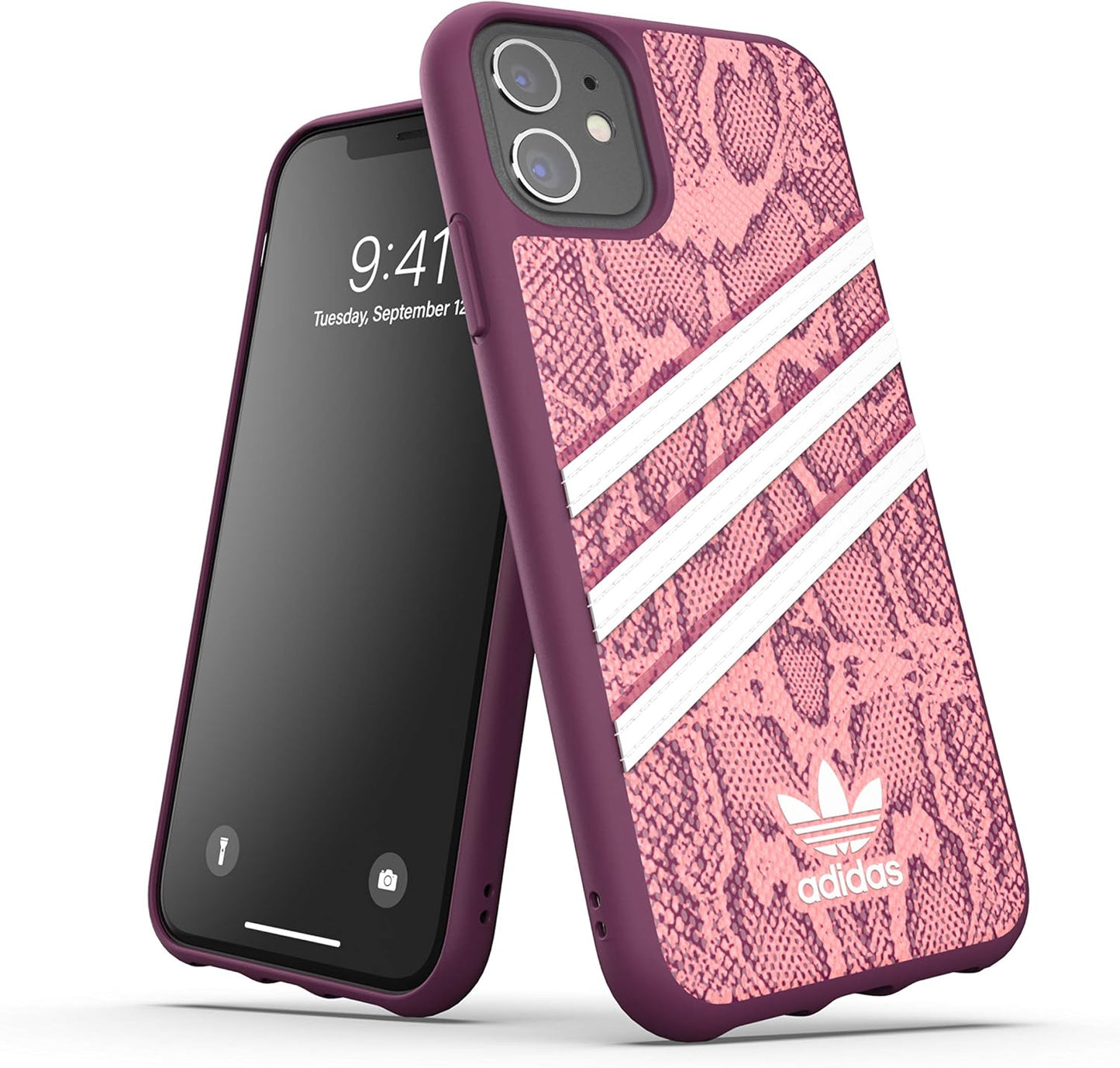 adidas Schutzhülle für iPhone 11 Pro, Fallgeprüfte Hüllen, erhöhte Kanten, Originale geformte Hülle, Beeren und Rosa