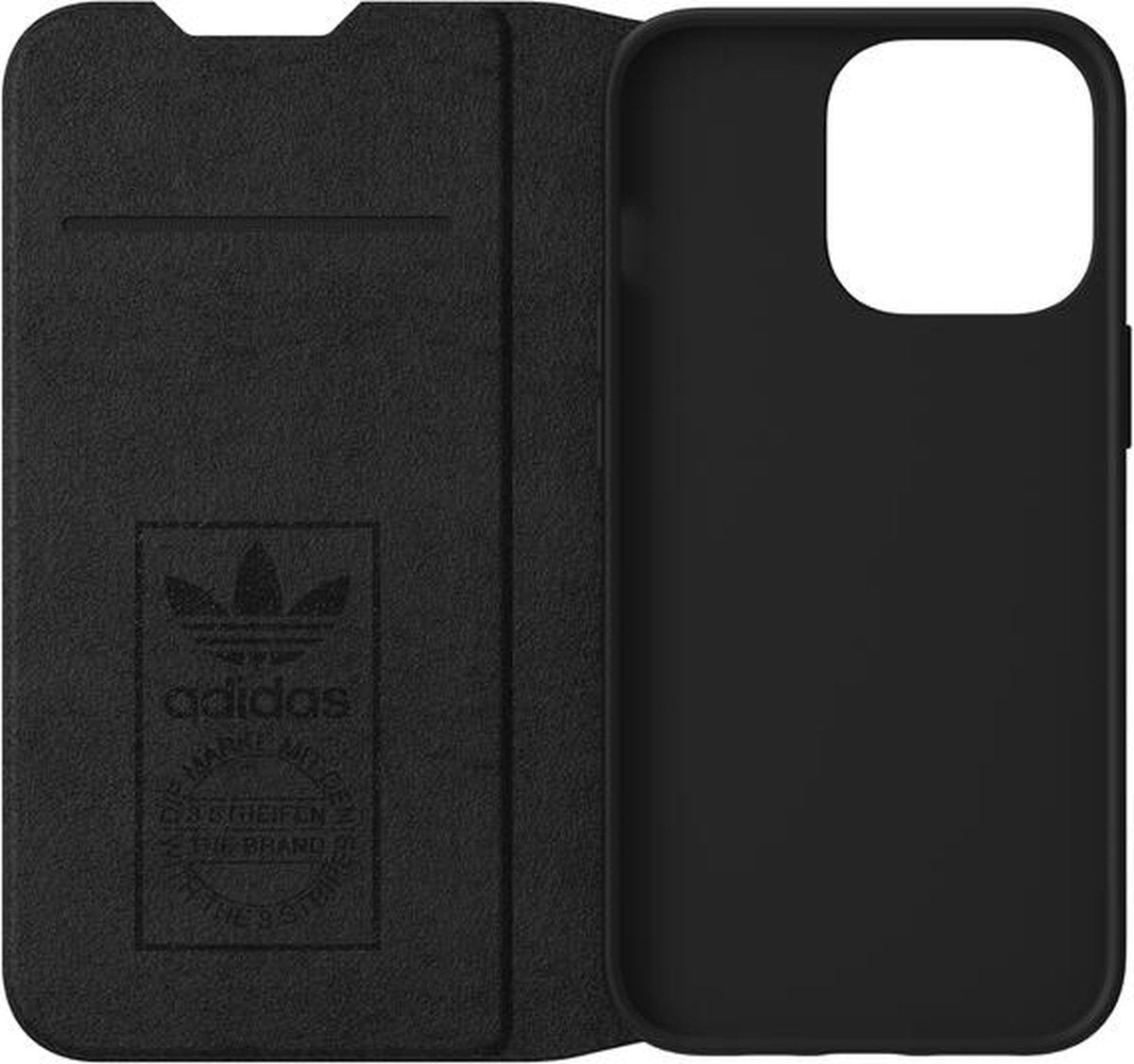 Adidas Handyhülle Book Case für Apple iPhone 13 Weiß/Schwarz
