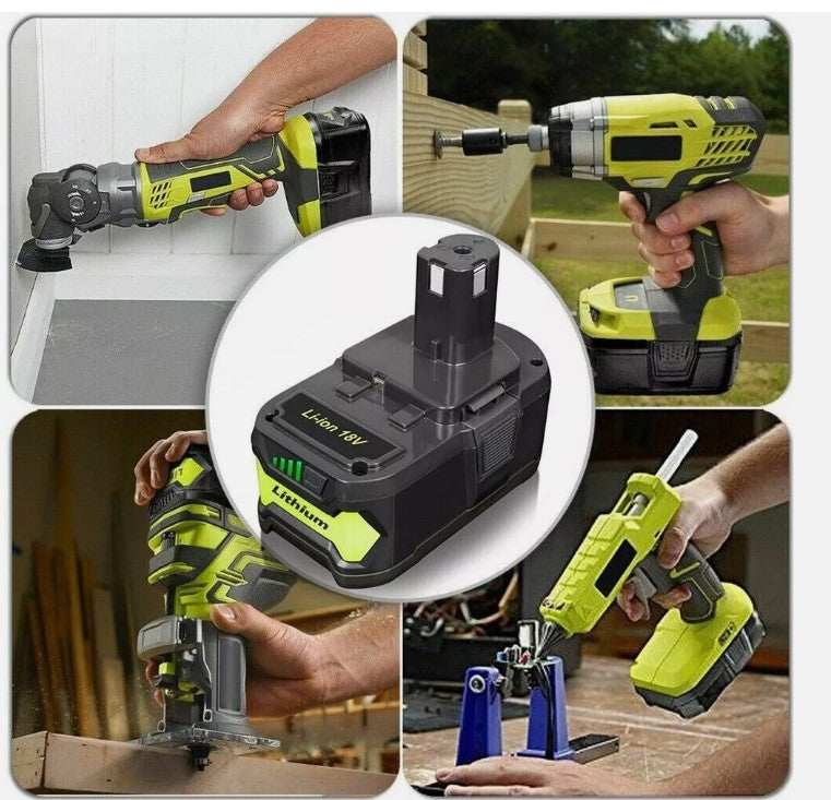2x 7.0Ah 18V Akku für RYOBI P108 ONE+ Akku Li-ion Batterie Ryobi P104 P102 RB18L50 RB18L40 RB18L25 BPL-1815 BPL-1820G BPL18151 BPL1820 P104 P105 P107 mit LED-Anzeige