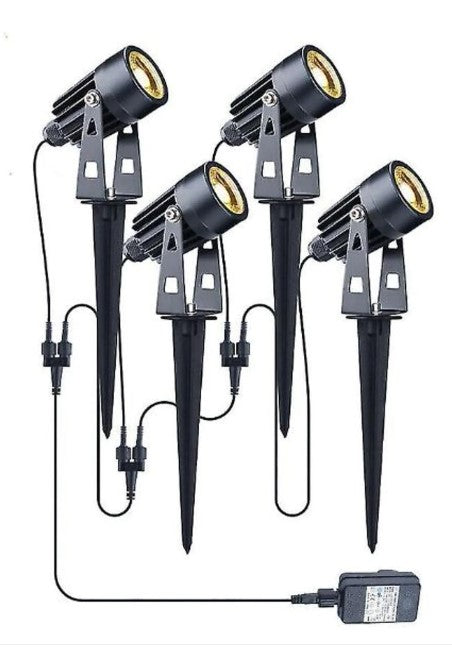 4 Stück LED-Gartenstrahler