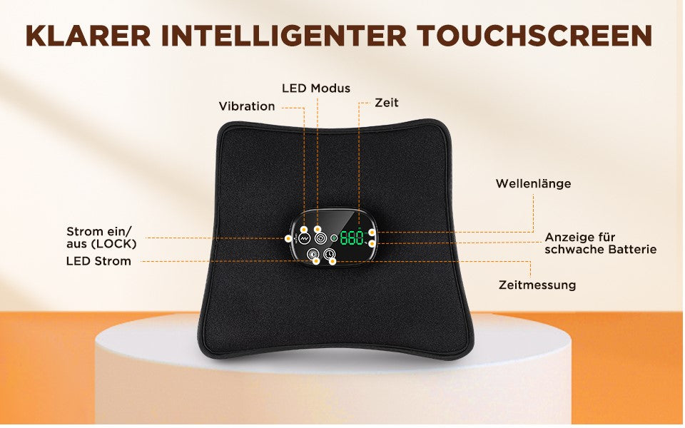 AFDEAL Multifunktionale Rotlicht-Massage-Pad mit digitaler Anzeige Controller, Vibration