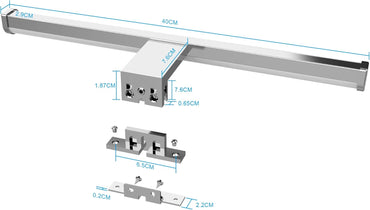 Aogled LED Spiegellampe Led Spiegelleuchte Badezimmer,10W 1200LM 4000K Bad Spiegelleuchte