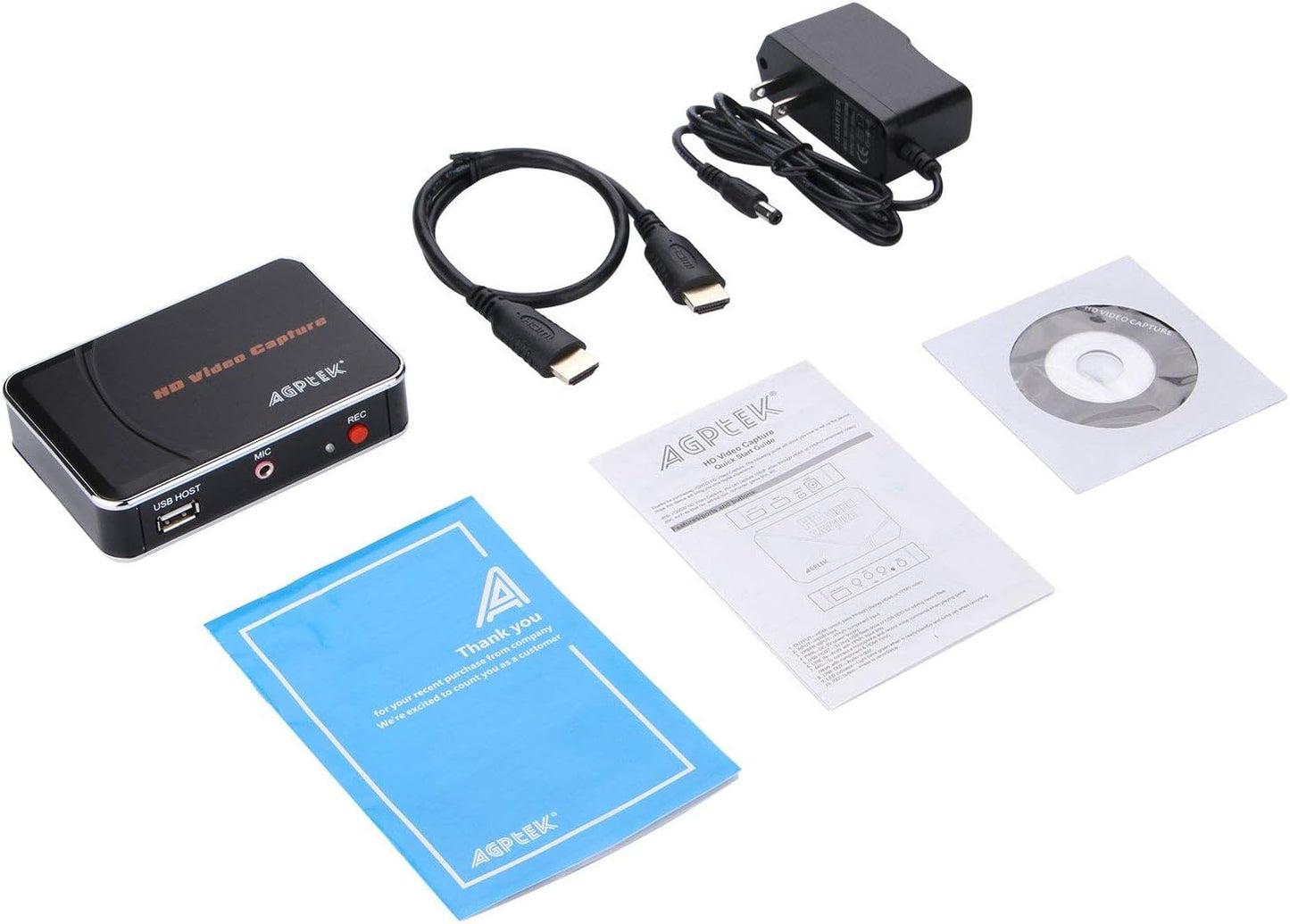 AGPTEK HD Game Capture 1080P HDMI Videorekorder Sprachaufnahme